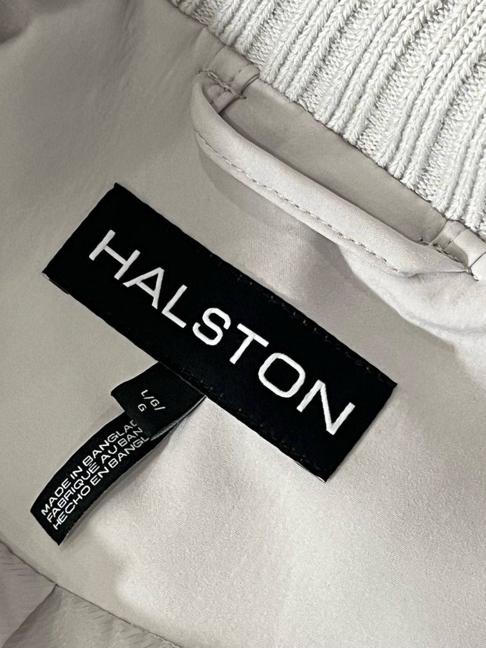 Halston Trench Coat Light Grey Size Large - Picture 14 of 16